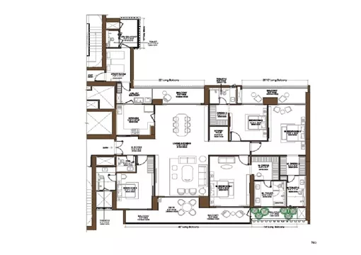 Birla Arika 4 BHK + Staff Floor Plan – T1/T2/T3